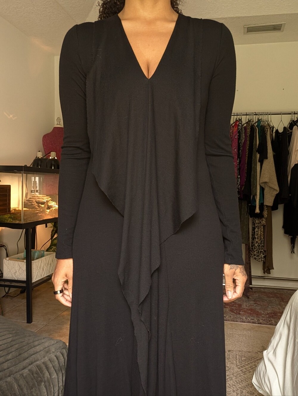 Black BCBG High Low Crissie Maxi Dress